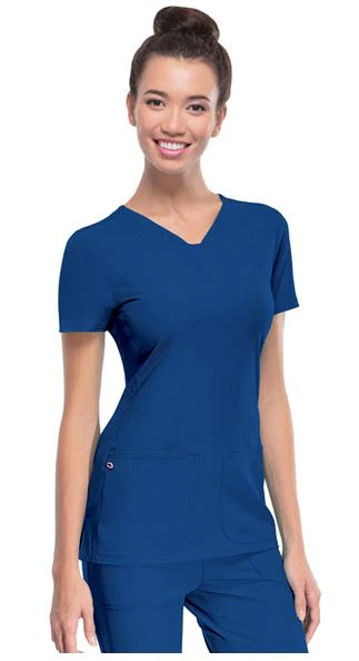 HeartSoul PitterPat V-Neck Scrub Top, Women's, Royal Blue, 3X Large, 20710