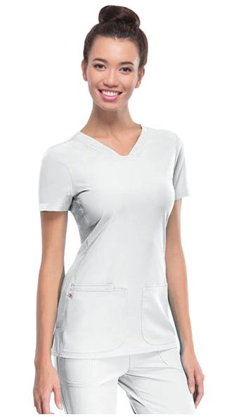 HeartSoul PitterPat V-Neck Scrub Top, Women's, White, X-Large, Style 20710