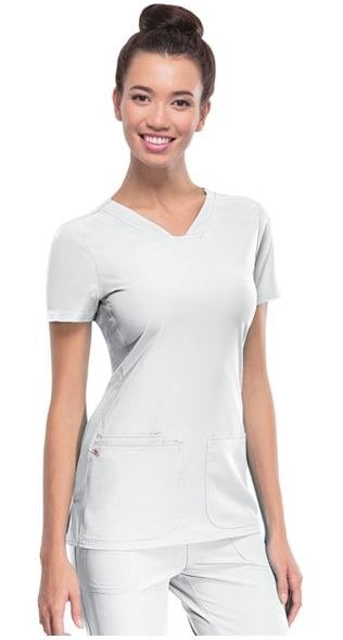 HeartSoul PitterPat V-Neck Scrub Top, Women's, White, 2X-Large, Style 20710