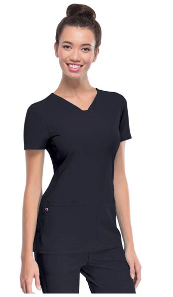 HeartSoul PitterPat V-Neck Scrub Top, Women's, Pewter, 2X Small, Style 20710