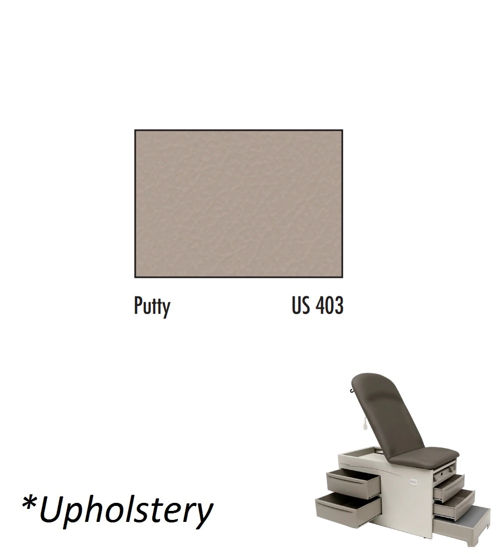 Brewer Exam Table Upholstery Top with Hardware, Putty