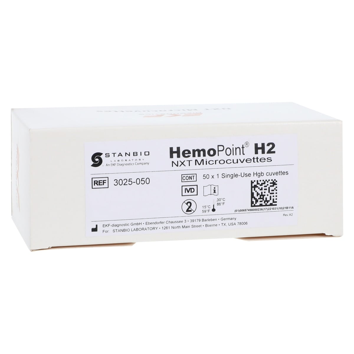 HemoPoint H2 Microcuvettes Test Kit, 50 Individually Wrapped Tests, 50/Package