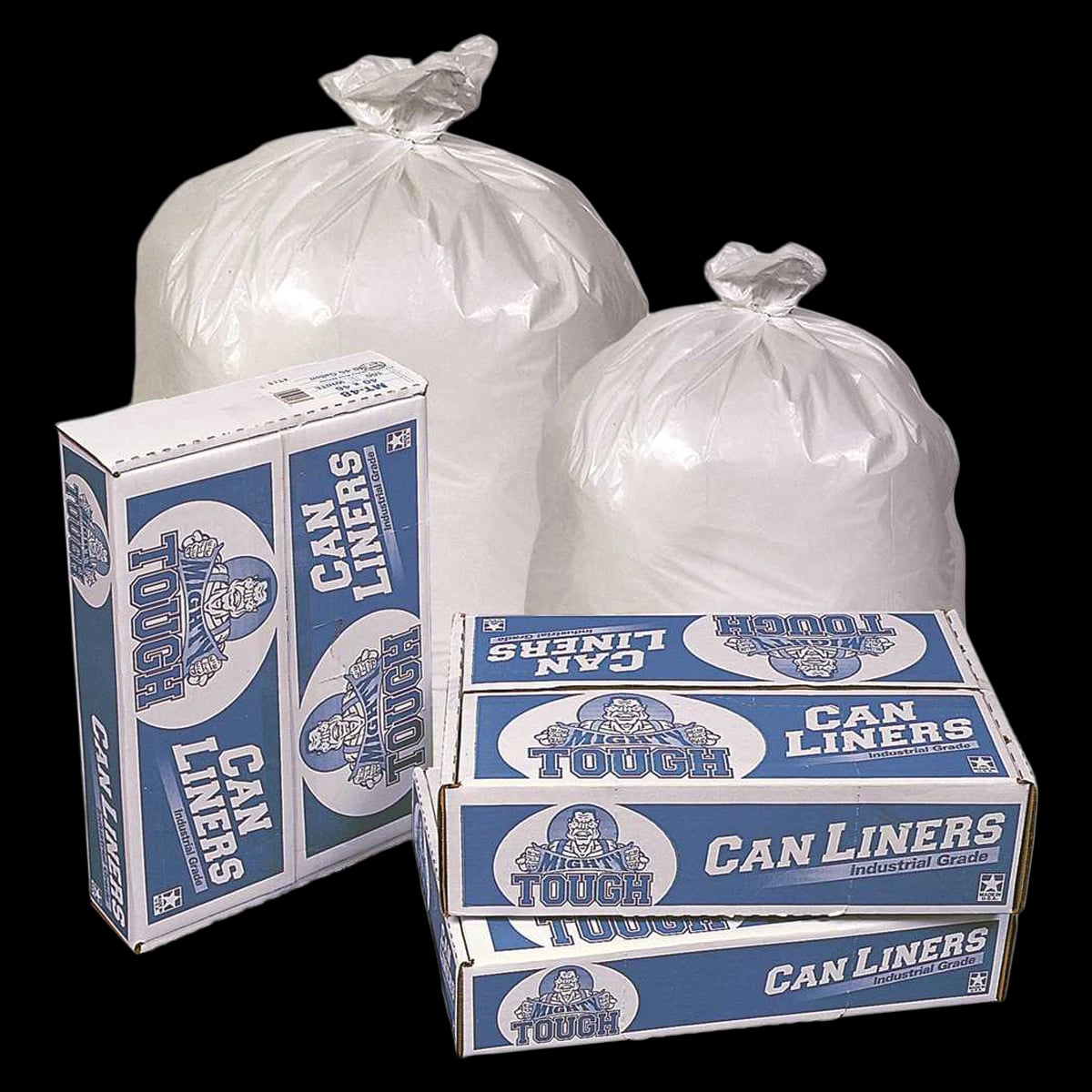 Pitt Plastics Liner Trash Bag, 30x36 in, 0.95 mil, White, 20-30 gal, X-Heavy-Duty, 25/Roll, 8 Rolls/Case (200 Bags/Case)