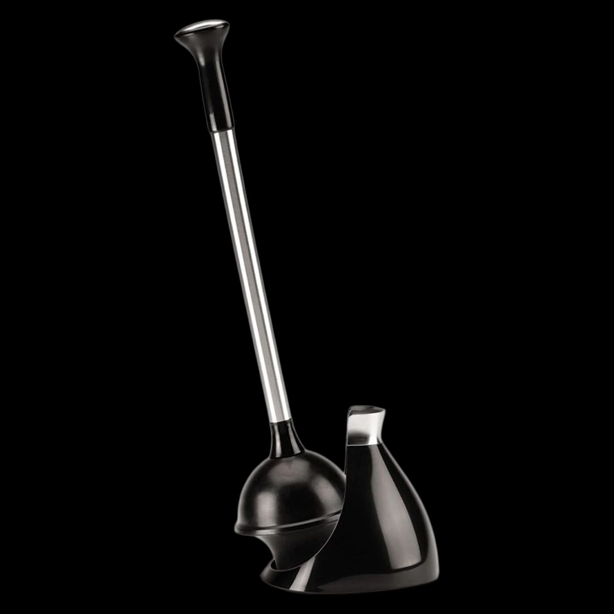 Simplehuman Plunger with Stand, Black, Each