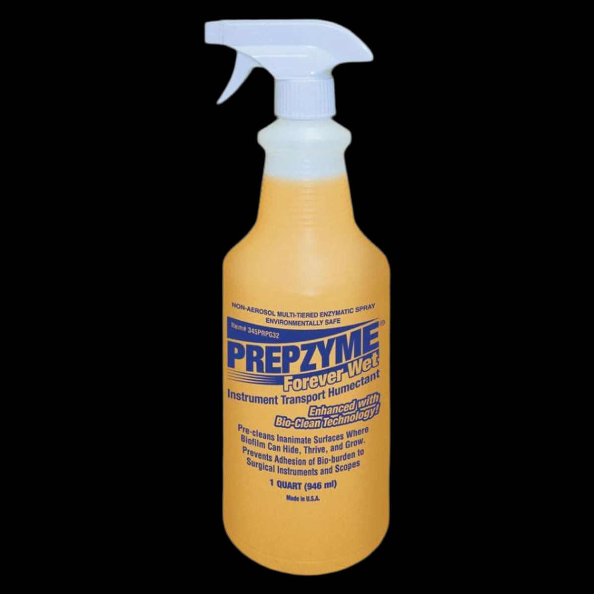 Ruhof Prepzyme Forever Wet Prep Solution, 32 oz Bottle, 12/Case