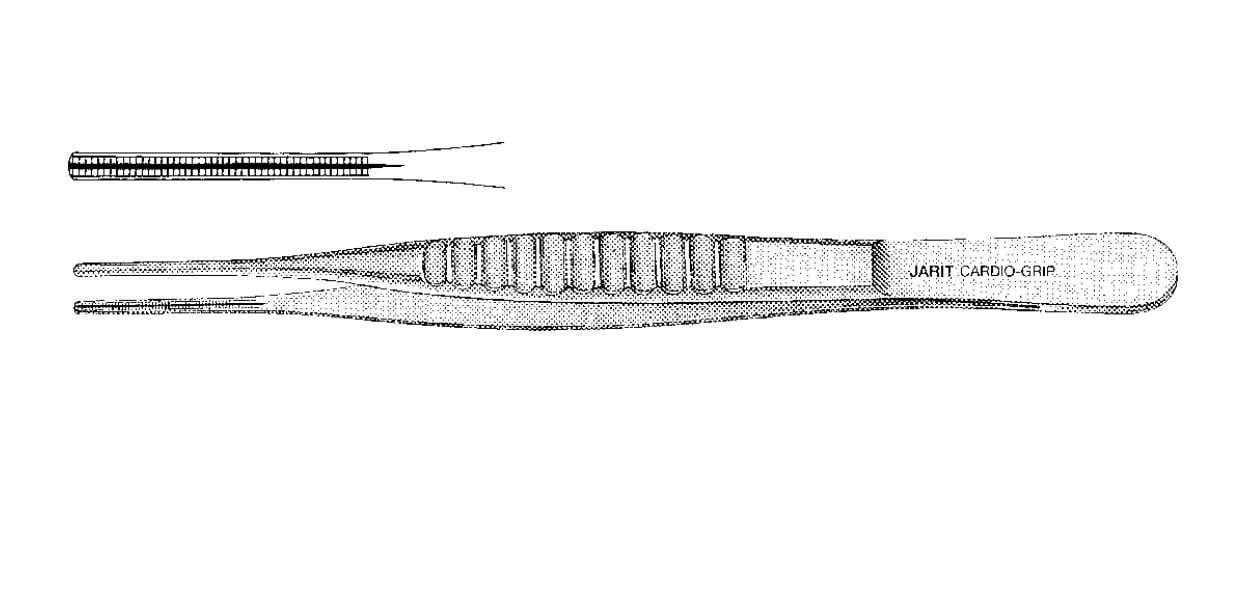 Jarit Debakey Tissue Forceps, Straight, 5-7/8"