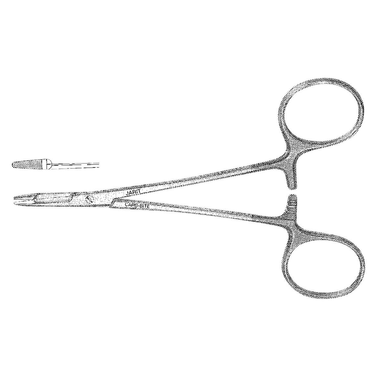Jarit Crabbite Needle Holder, Serrated Jaw, 5"