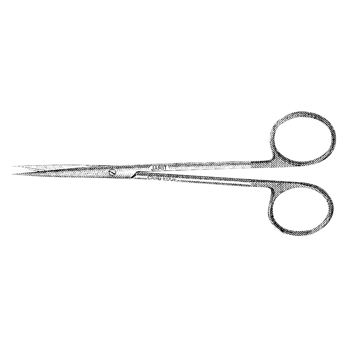 Jarit Lahey Carbedge Scissors, Curved, 5-3/4", Stainless Steel/Tungsten Carbide
