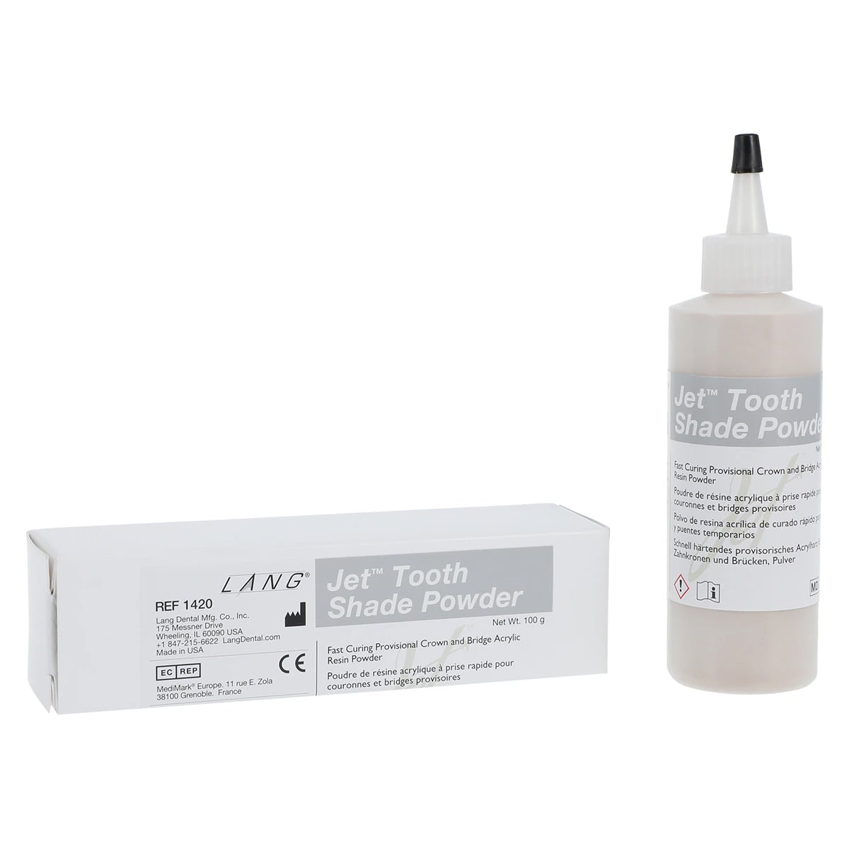 Jet™ Tooth Shade Acrylic Powder #C4, 4 oz, Self-Cure, Powder Only, 01KEZKNHYD59RAZ2R20FG47A46