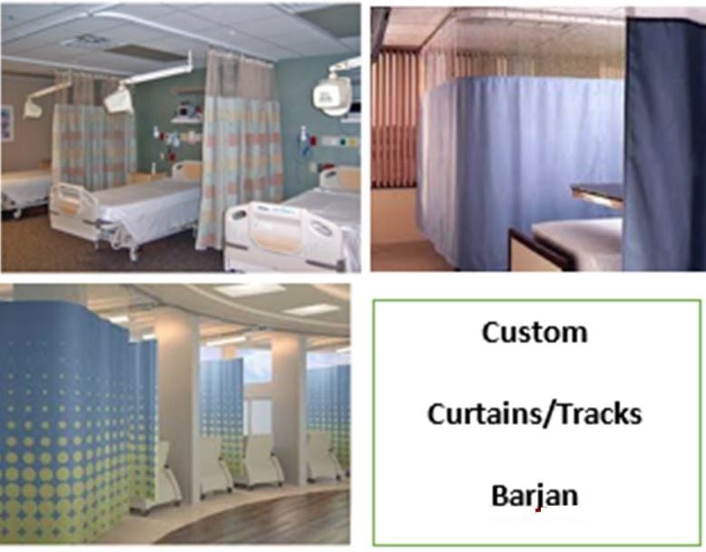 Barjan Industries Curtain/Track Cubicle System, Custom Each, 01KEZKNHVTWT58D38MJJM57F2S