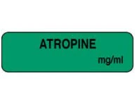 Anesthesia Label Atropine, Green, 1-1/4" x 3/8", 1000/Roll