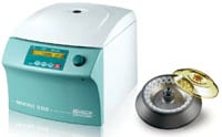 Hettich Mikro 200 Microcentrifuge, 24-Place Rotor, 15,000 rpm, with 4 Buckets, 8 Adapters, and Lid