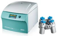 Hettich Universal 320 Benchtop Centrifuge, 4-Place, 4500 rpm, with 4 Buckets (Metal/Plastic), Digital Display, 15 & 50 mL