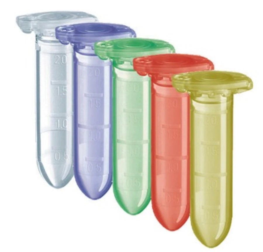 Eppendorf Safe-Lock Microcentrifuge Tube, Polypropylene, 2.0 mL, Graduated, Assorted Colors, Snap Cap, Conical Bottom, Autoclavable, 500/Case