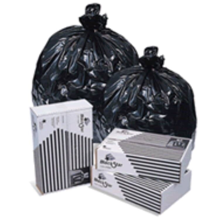 Pitt Plastics Can Liner, Black, 45 Gallons, 40 x 46 Inches, 125/Case