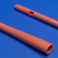 Dover Rob-Nel Intermittent Catheter, Integral Tapered Round Tip, Red Rubber, 8 Fr