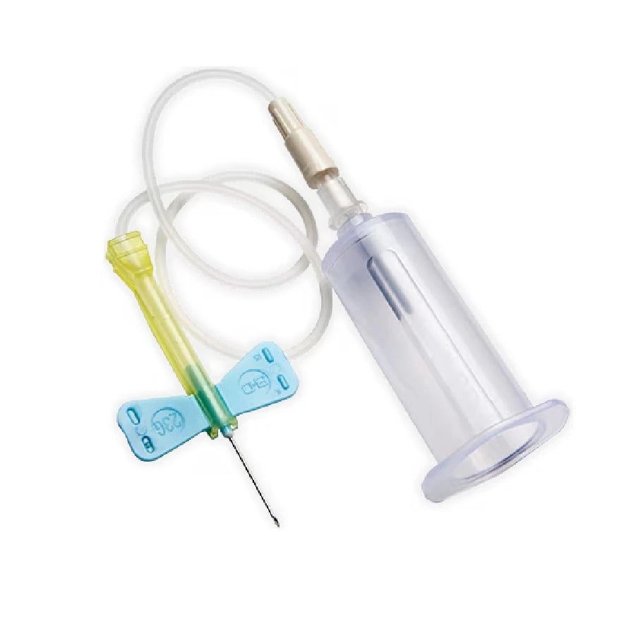 BD Vacutainer Safety-Lok Blood Collection Set, 25G x 3/4" Winged Needle, 12" Tubing with Luer Adapter, 50/Box