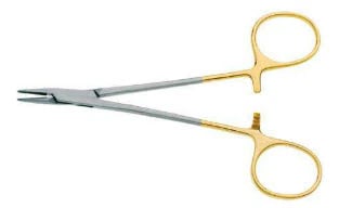 Halsey Needle Holder, Serrated Jaw, 5-1/8" (130mm), Tungsten Carbide, Each