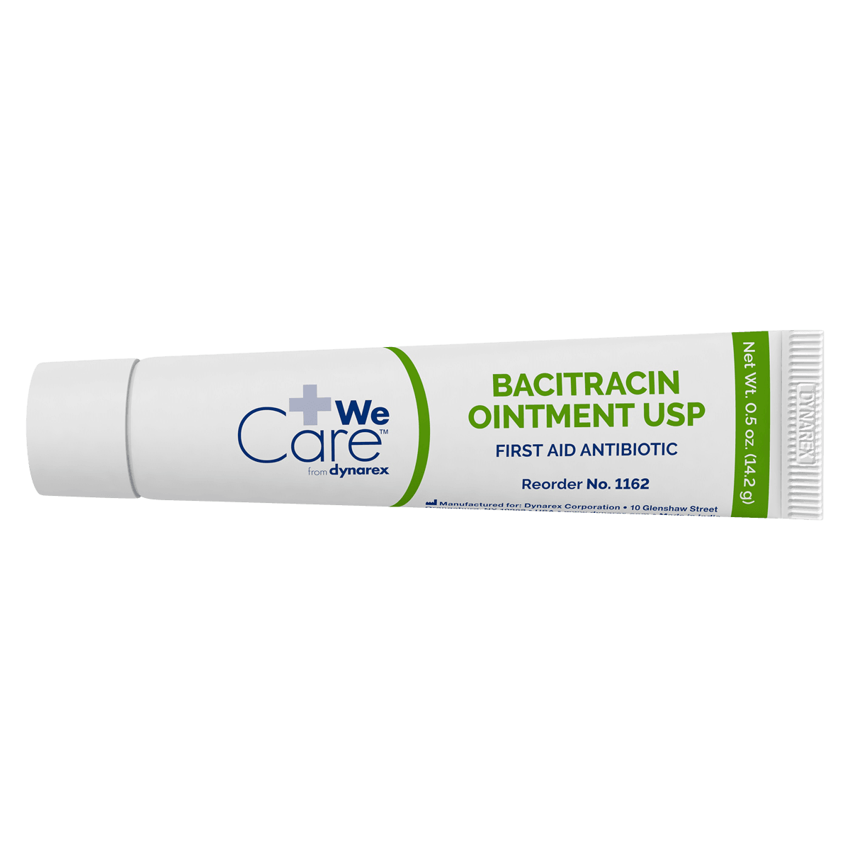 Dynarex Bacitracin Ointment without Zinc, 500 u/gm, 0.5 oz Tube, 1162