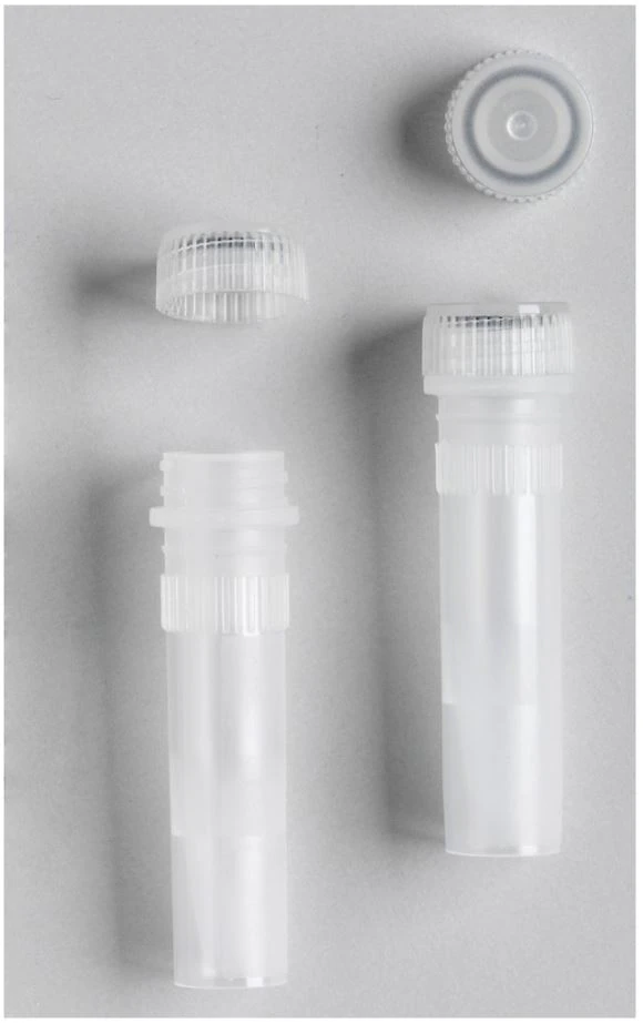 Fisher Scientific Microcentrifuge Tubes with Screw Cap, Polypropylene, 1.5 mL, Clear, Graduated, Conical Bottom, Self-Standing, Autoclavable, 500/Pk