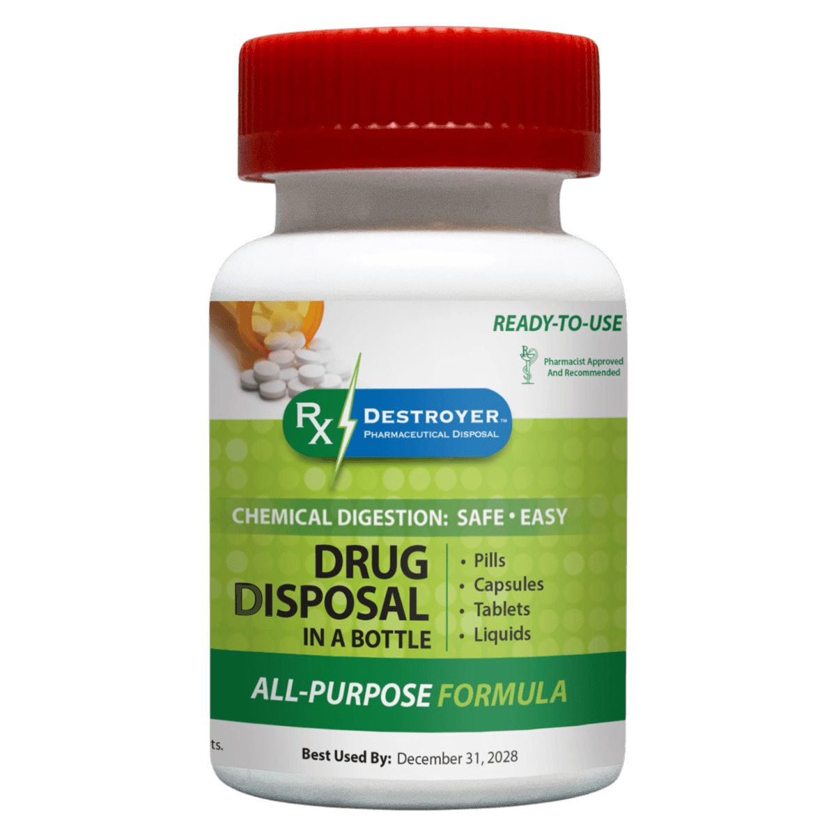 RX Destroyer Pharmaceutical Disposal, 4 oz, 24/Case