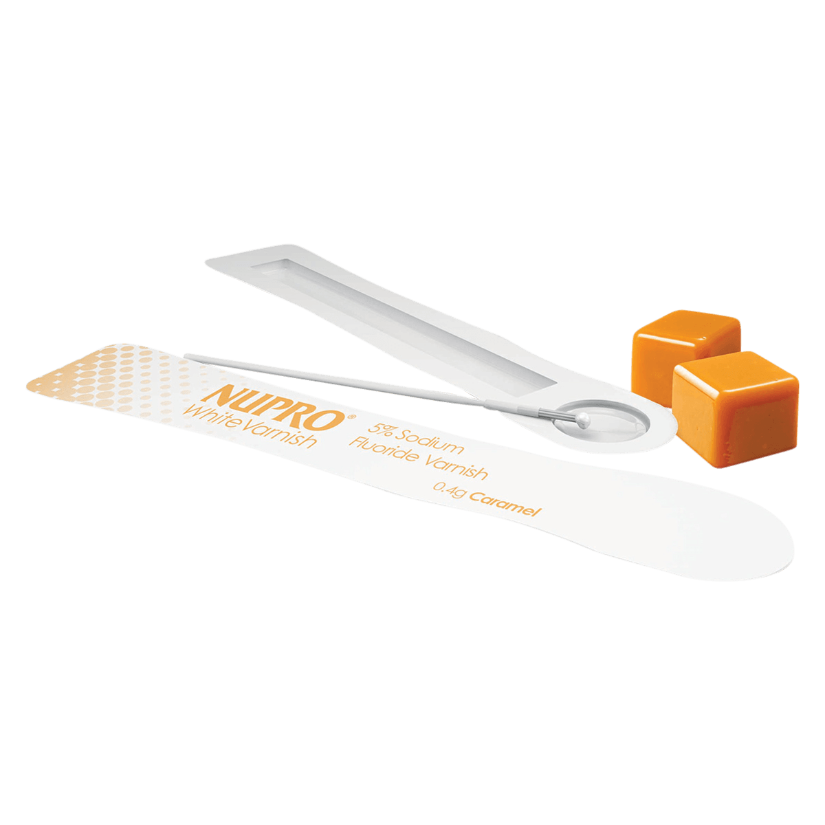 NUPRO® White Varnish Easy Application Package, 5% Sodium Fluoride, Caramel, 0.25 g, 50/Pkg, 130315