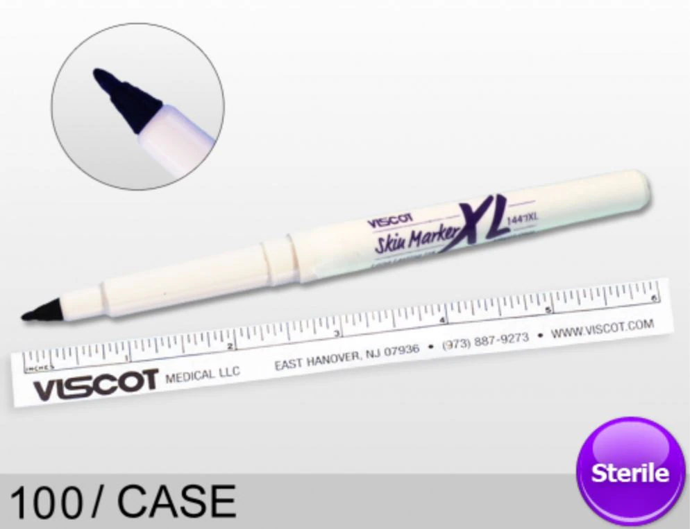Viscot XL Skin Marker, Sterile, Fine/Regular Tip, Purple, with Ruler