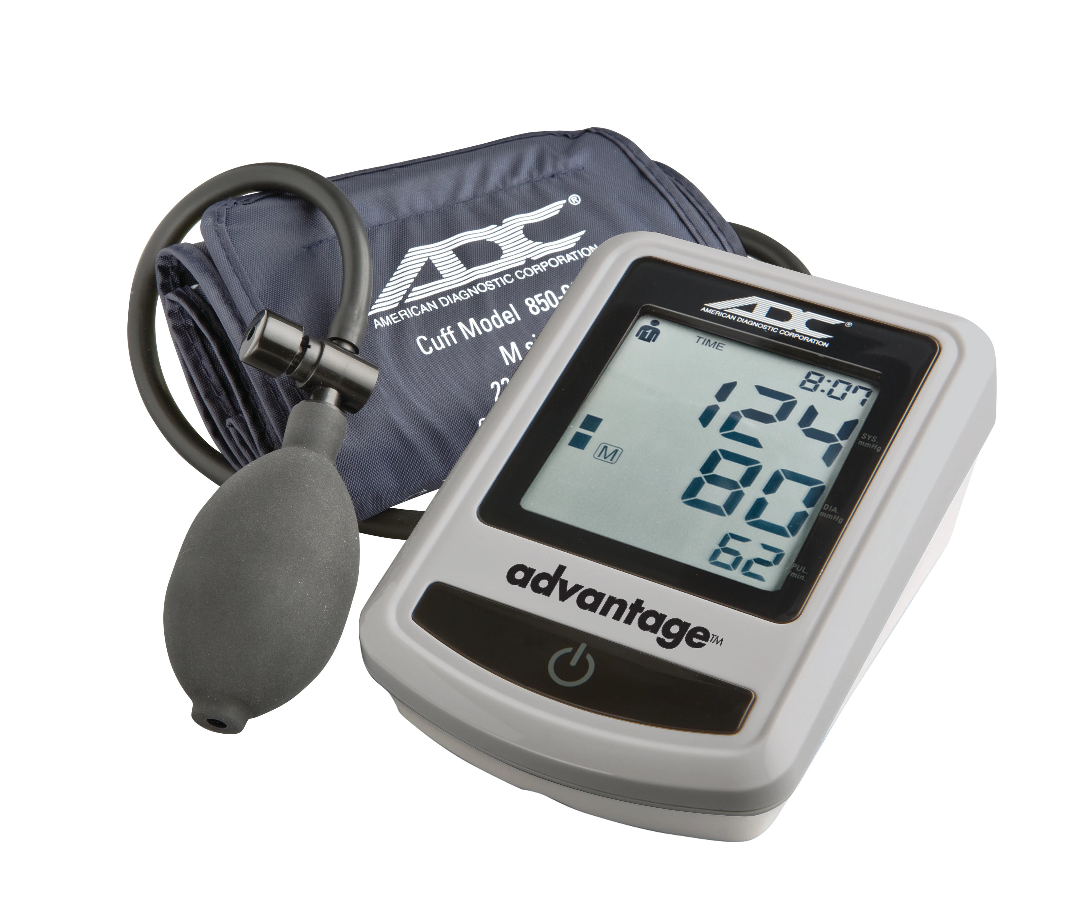 American Diagnostic Advantage 6012N Digital Blood Pressure Monitor, Navy Blue, Arm Cuff, LCD Display, Each