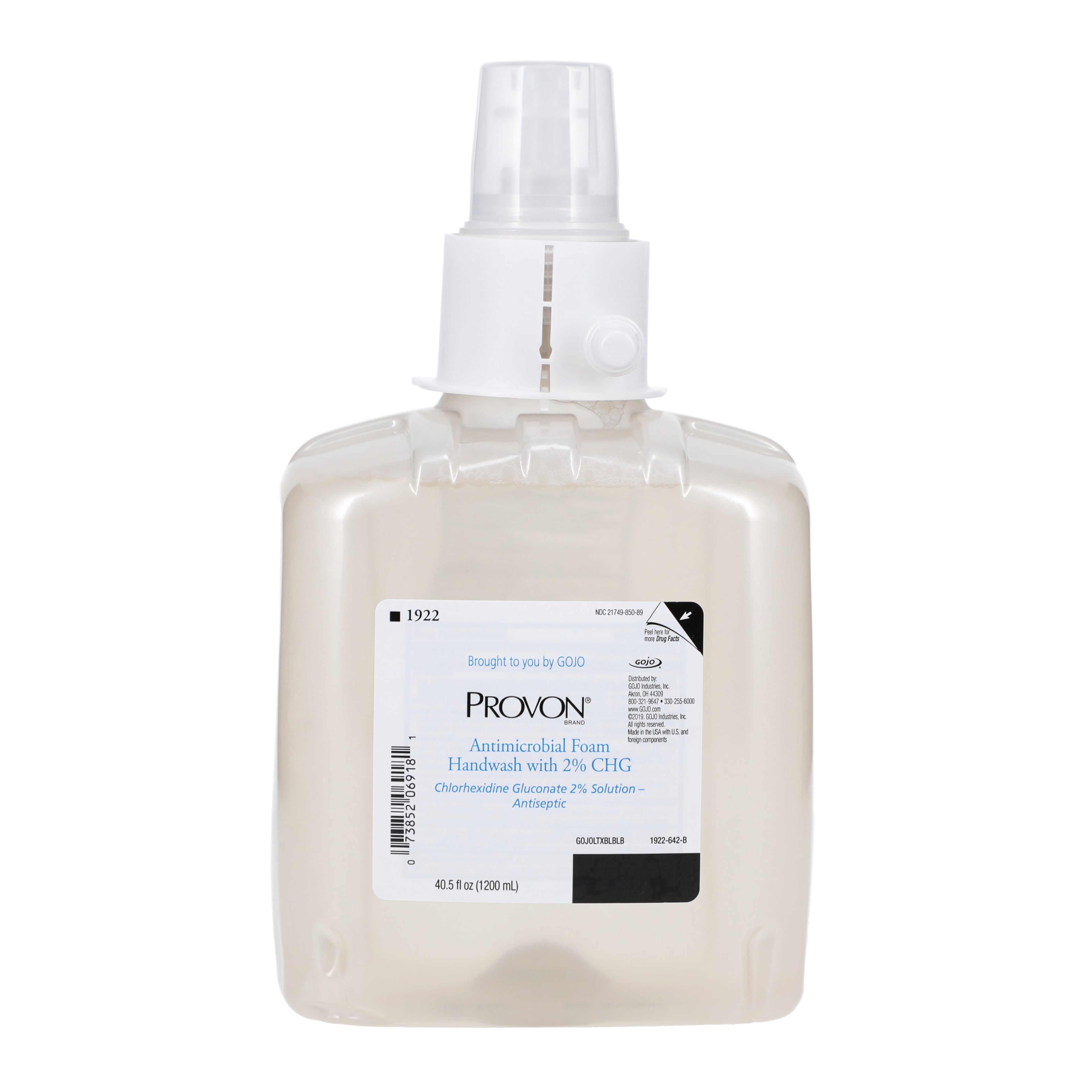 Provon® Antimicrobial Foam Handwash with 2% CHG – Refill for LTX-12™, 1200 ml Bottle