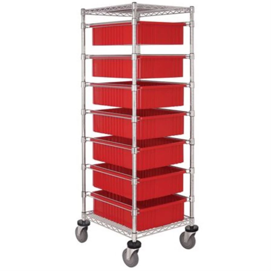 Quantum Storage System Cart Container Box, 7-Shelf