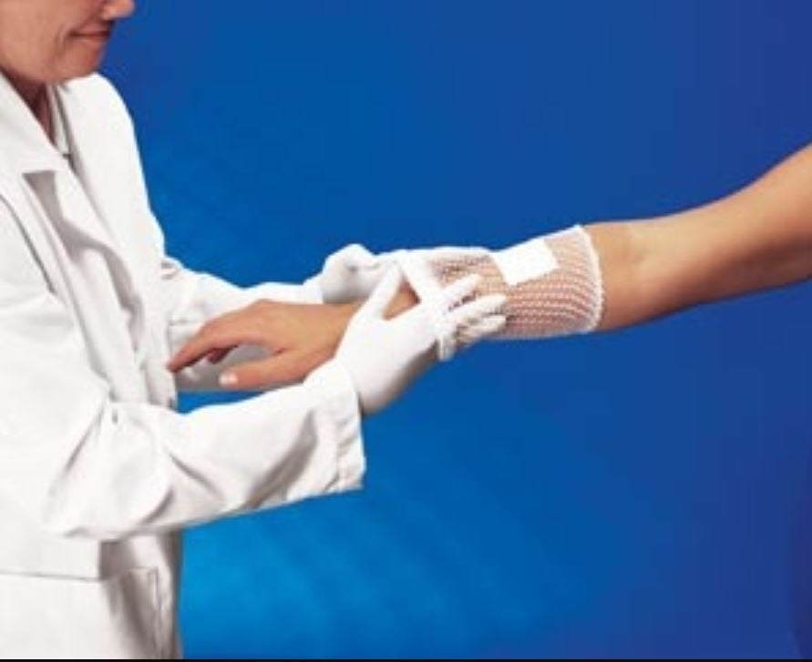 Surgilast Tubular Elastic Bandage, 10 Yards, White, Non-Sterile, Medium (Hand/Arm/Leg/Foot), 01KEZKNP6YQTMW3VXWA46YE98B