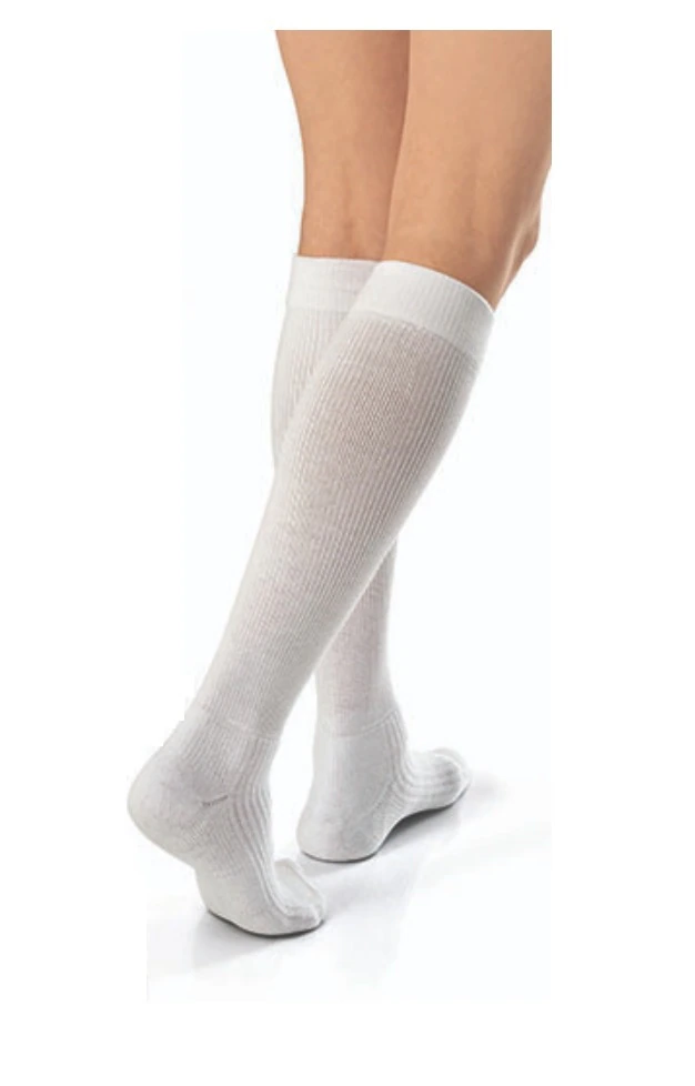 BSN Medical Activewear Compression Stocking, Knee High, White, 20-30 mmHg, Large