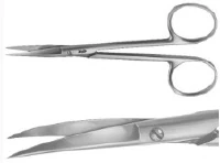 Aesculap Iris Dissecting Scissors, Curved, 4-3/4", Stainless Steel, Non-Sterile, Reusable