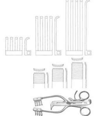 Jarit Henly Retractor, Blade Side, 7/8" x 2", 2/St
