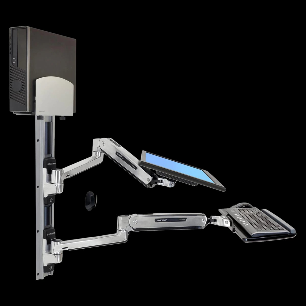 Ergotron LX Sit-Stand Desk Mount Wall Mount, Each