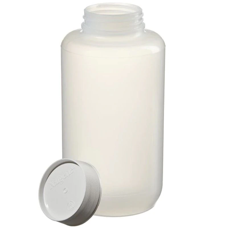 Nalgene Polypropylene Wide-Mouth Mason Jar with Screw Cap, 2000mL, Translucent, Non-Graduated, 4/Pk