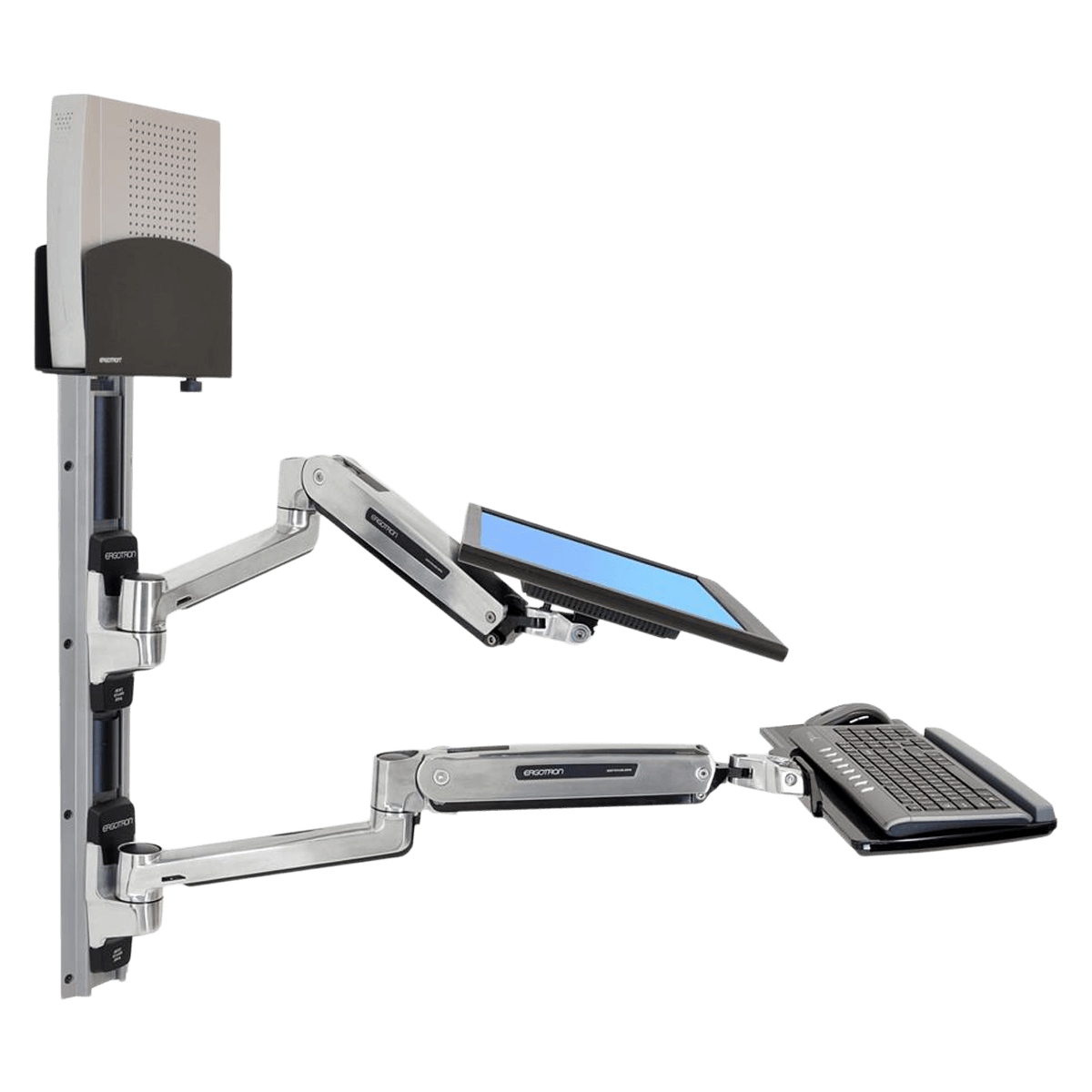 Ergotron LX Wall-Mount Sit-Stand Desk, Black