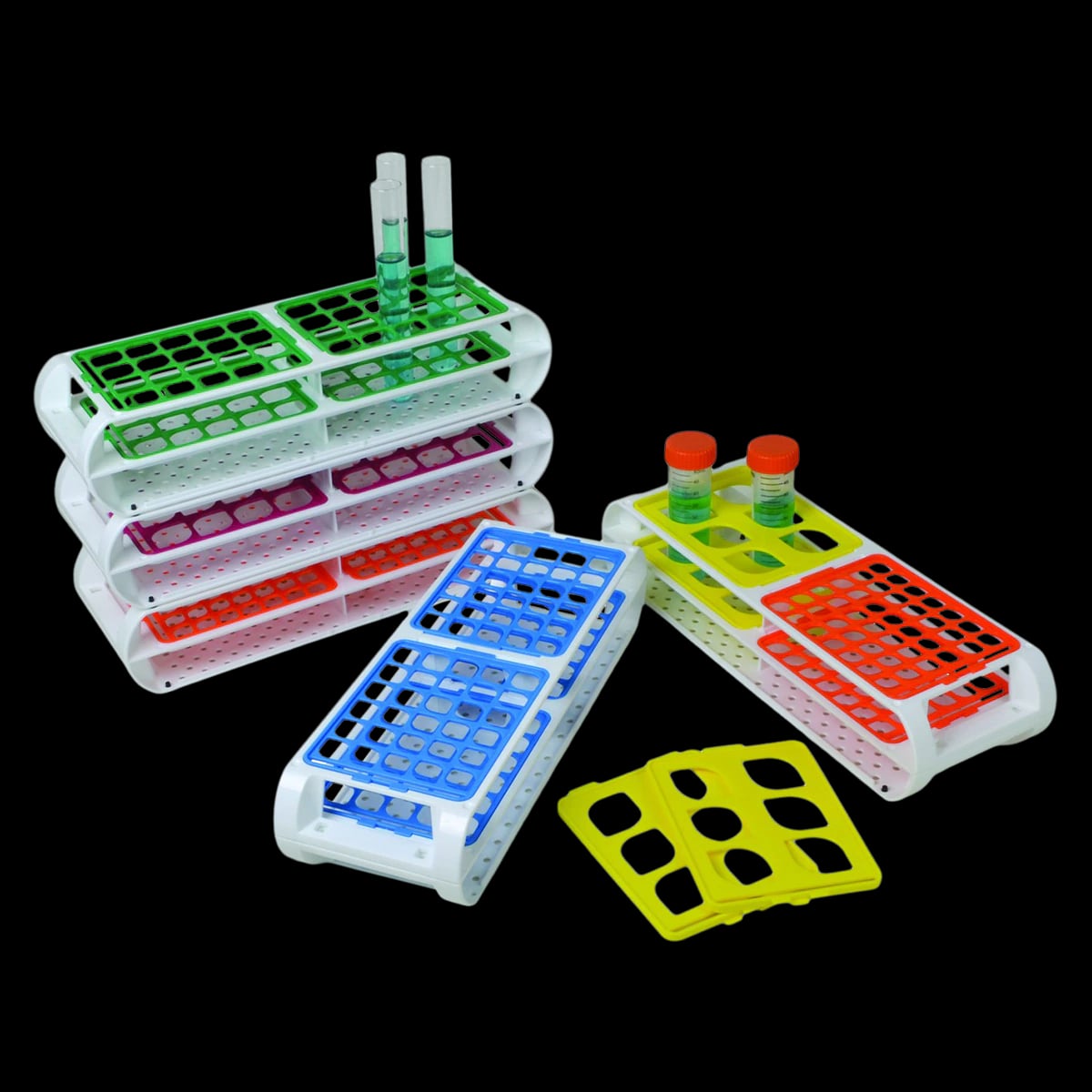 Bel-Art Products Autoclavable Test Tube Rack, Plastic, 30mm Holes, Each