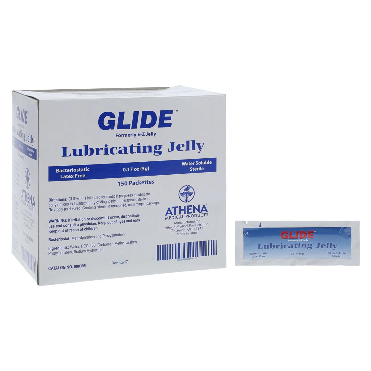 E-Z Lubricating Jelly Packets, 150/Box