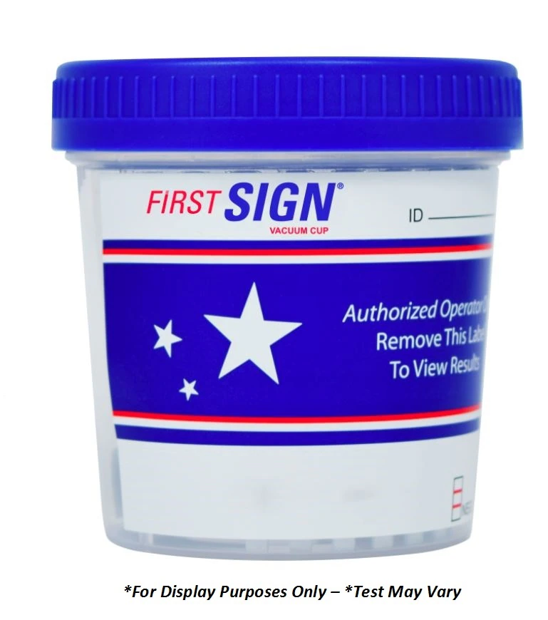 First Sign DOA Drugs of Abuse Test Cup, CLIA Waived, 7 Panel (AMP/BZO/COC/mAMP/OPI/PCP/THC), 25/Box