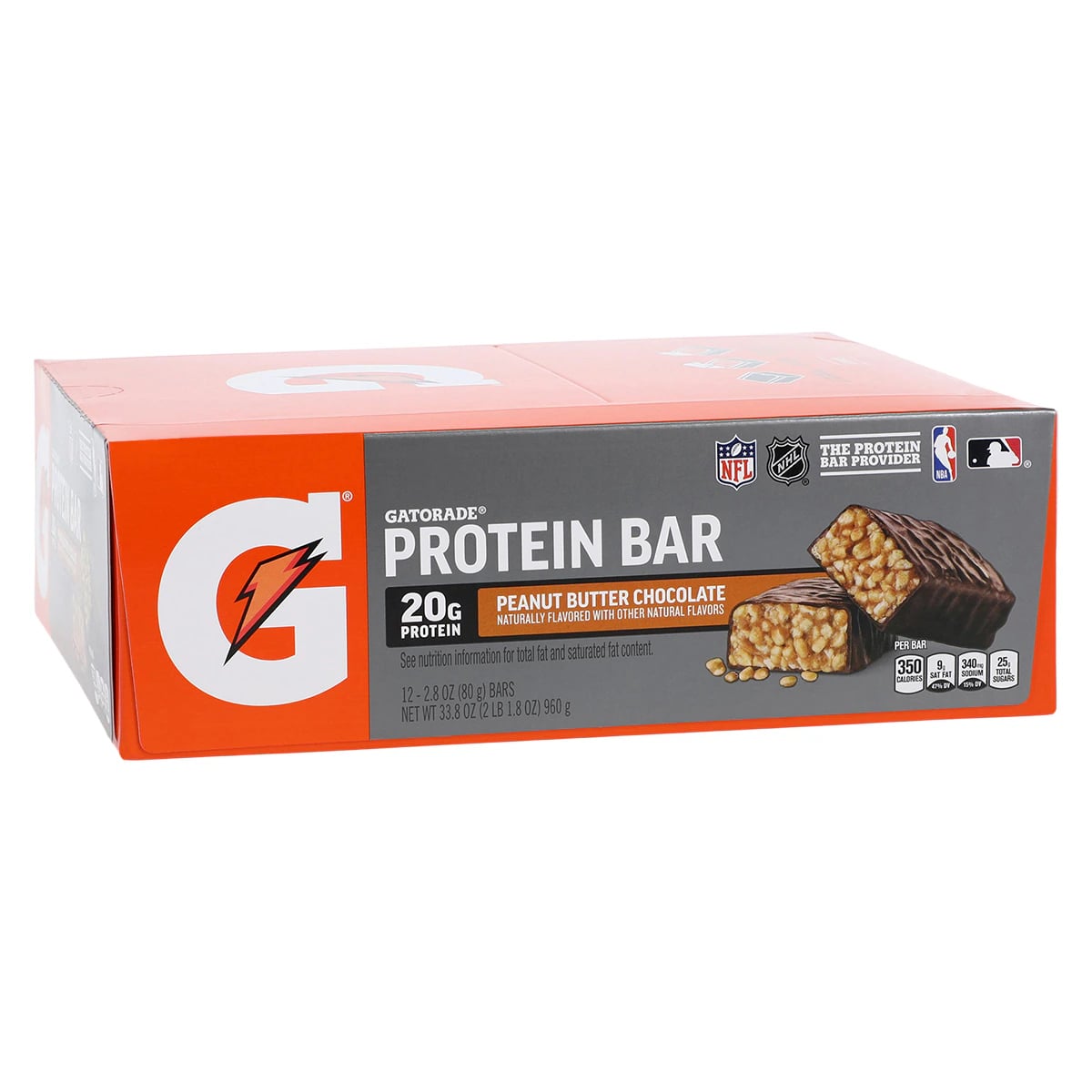 Gatorade Recover Whey Protein Bar, Peanut Butter Chocolate, 12/Case