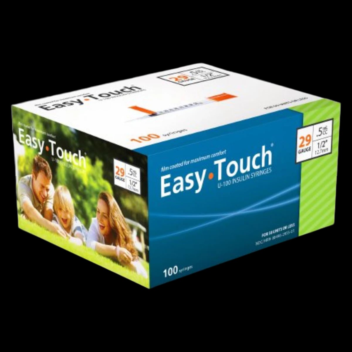 EasyTouch Insulin Syringe, 0.5cc, 29G x 1/2", Conventional, 500/Case