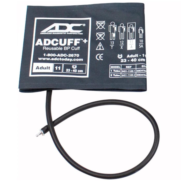 American Diagnostic Adview2 Blood Pressure Cuff, Adult, Navy, 1-Tube