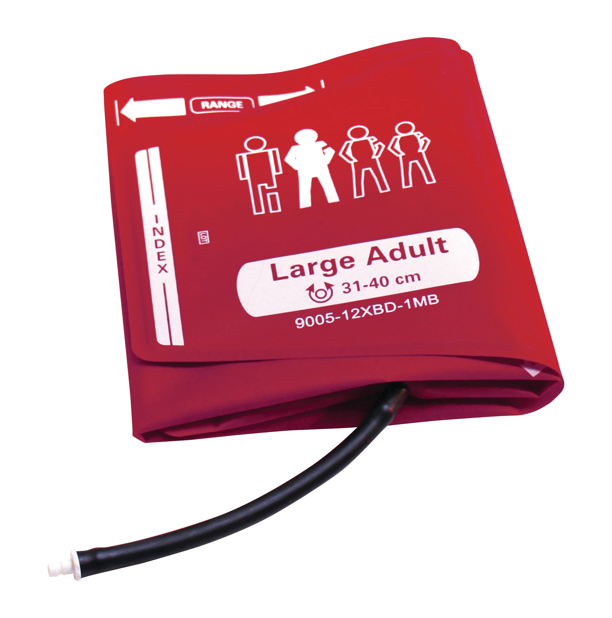 American Diagnostic Adview2 Blood Pressure Cuff, Large Adult, Red, 1 Tube