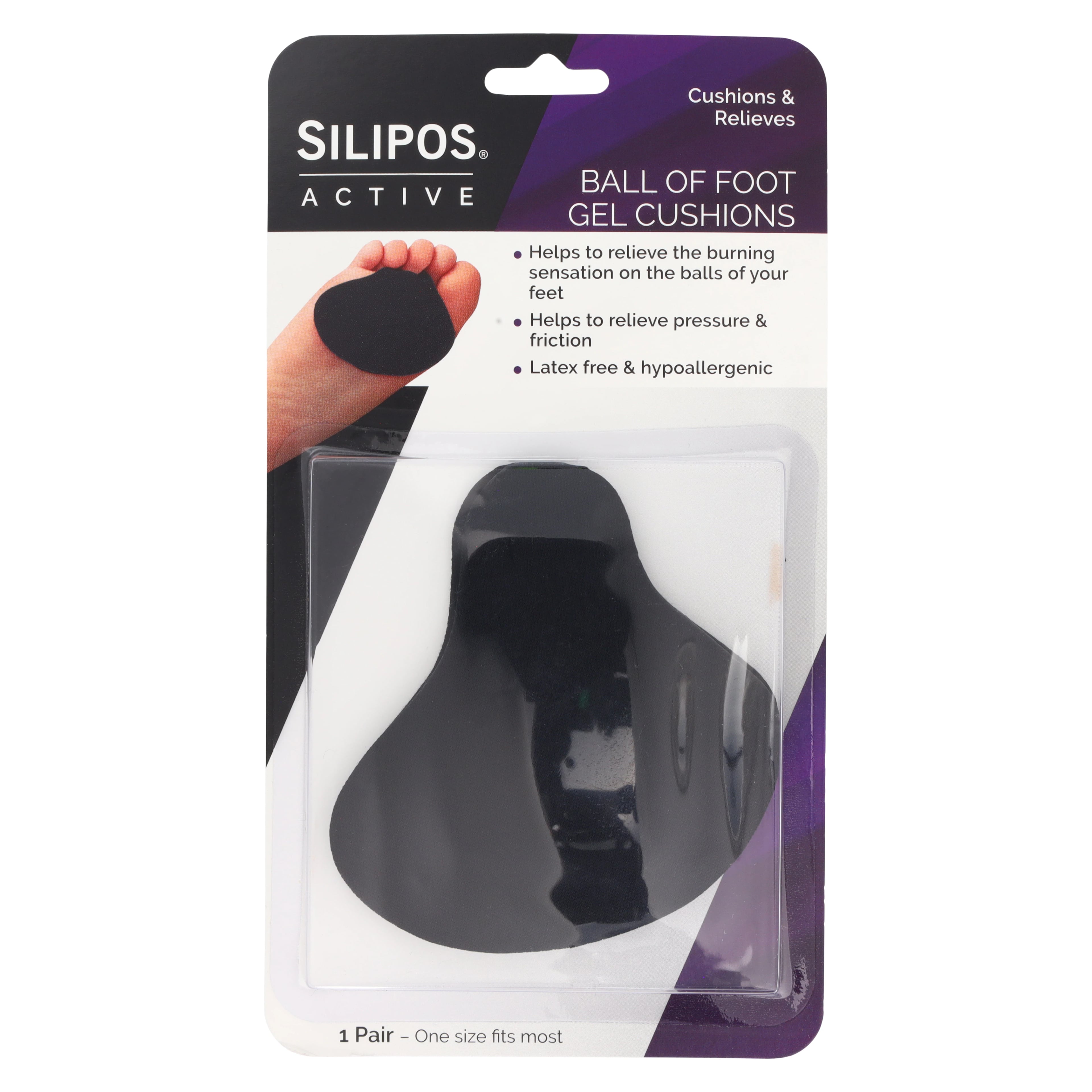 Silipos Active Ball of Foot Cushion, Gel, One Size