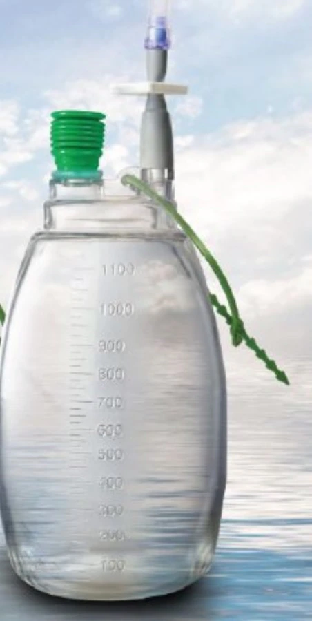 Accel Evacuated Drainage Bottle, Plastic, 1000 mL, Latex-Free