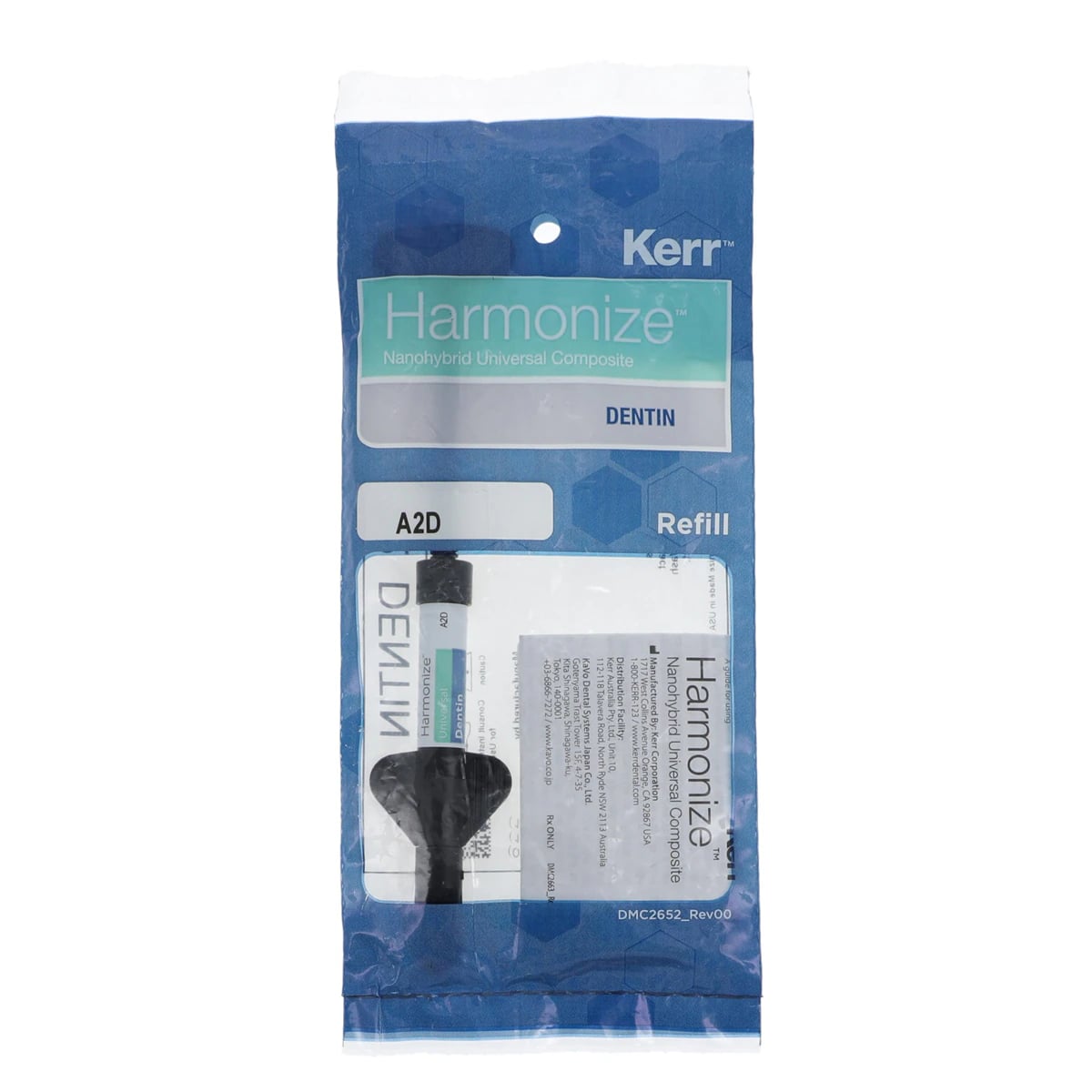Harmonize Nanohybrid Universal Composite, Syringe, 4 g, A2 Dentin, 1/Pk, 36403