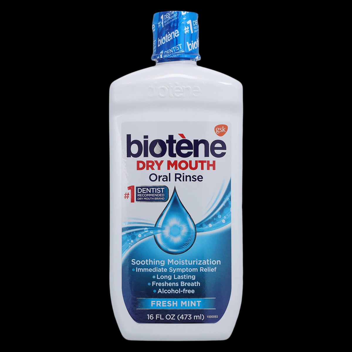 Biotene Dry Mouth Oral Rinse, Fresh Mint, Alcohol-Free, Fluoride-Free, 16 oz Bottle