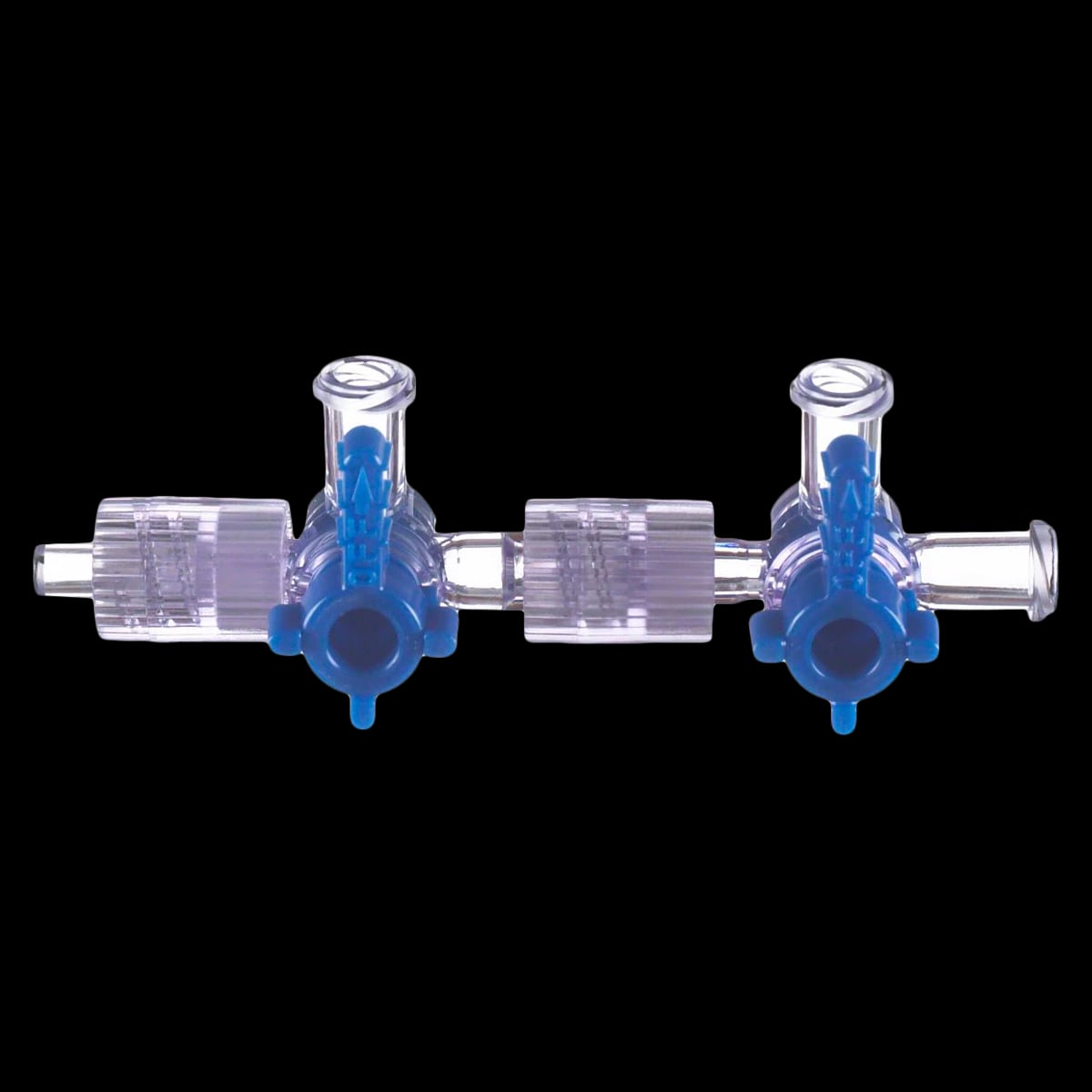 B. Braun 3-Way Stopcock, Two Gang, Three-Way, Female Luer Lock/SPIN-LOCK Connectors, Non-DEHP/Non-PVC, Disposable, 100/Case