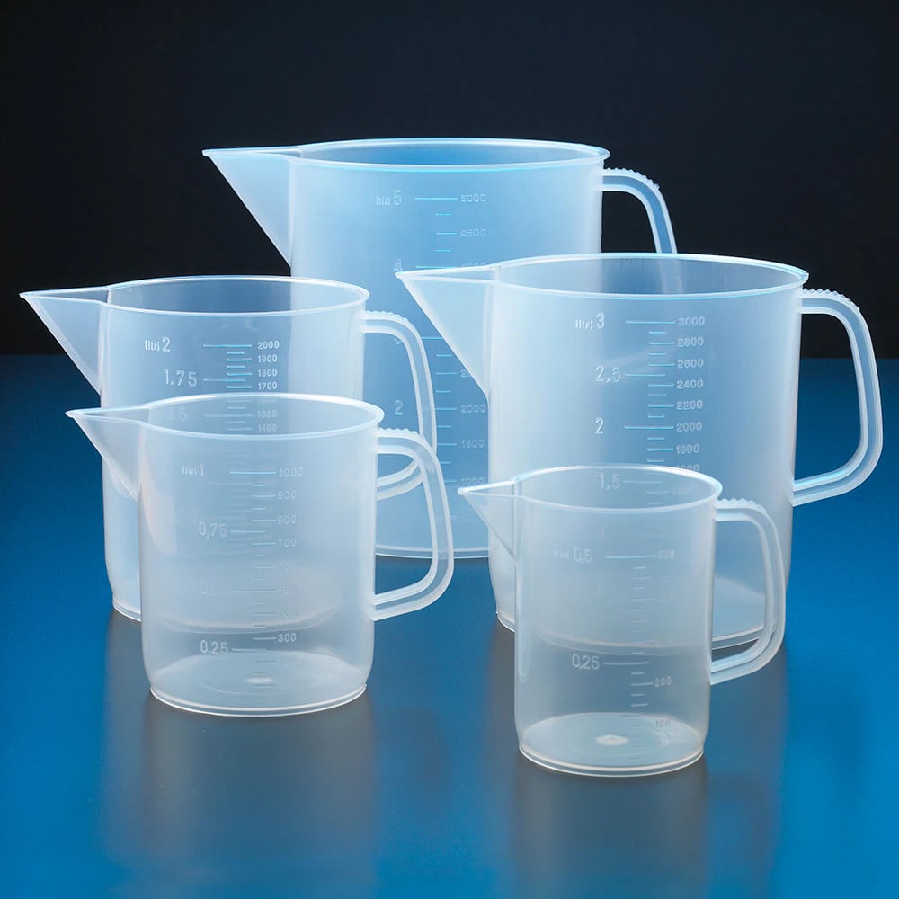 Globe Scientific Beaker with Handle, Polypropylene, 2000mL, Autoclavable, 36/Case